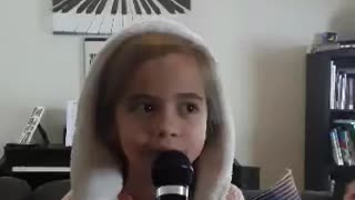 Daughter singing her favorite song from showman