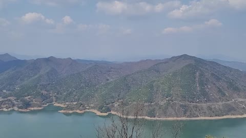 Beautiful scenery of mountain and lake in South Korea