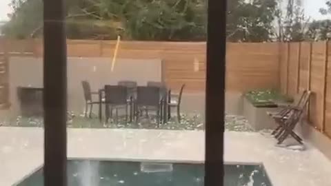 Hail storm in Spain