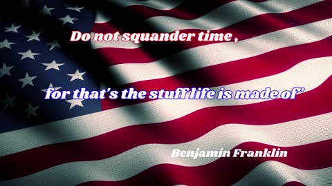 Do not squander time...