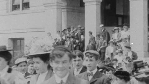 Graduation Day in A Co-Educational School (1914 Original Black & White Film)