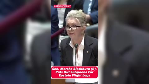 BREAKING | Sen. Blackburn (R) TN, Subpoenaed the Epstein Estate for Flight Logs