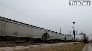 CN 3828 Locomotive Manifest Train Eastbound From Michigan