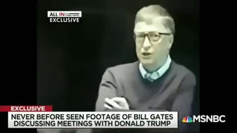 Never Before Seen Footage of Gates Discussing a Meeting with Trump About Vaccines