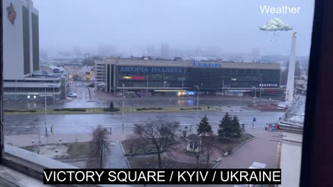 Victory Square , Kyiv ,Ukraine , Live Cam, Explosion downtown