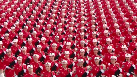 Female soldiers in China's 70th anniversary parade