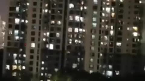 Shanghai China’s residents screaming from their apartments under zero cov policy