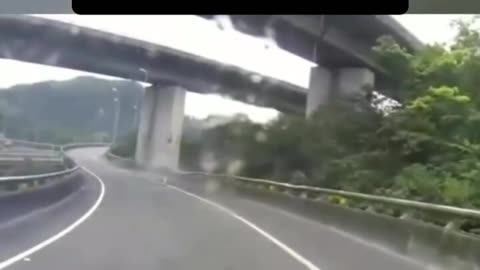 Truck Overturned On bridge