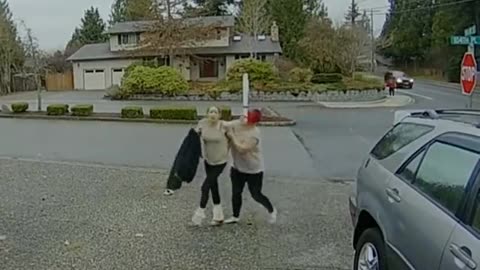 Women Gets Caught Trying To Steal Amazon Package