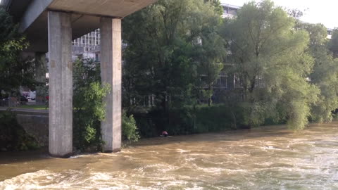 Swiss River Bungee Surfing!