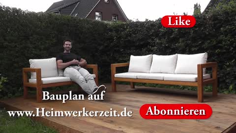 DIY 2-Sitzer Gartenbank selber bauen / Homemade Outdoor Sofa