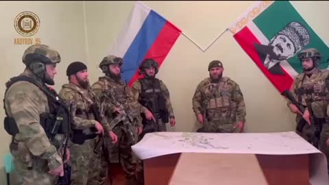 Soldiers of special units from the Chechen Republic
