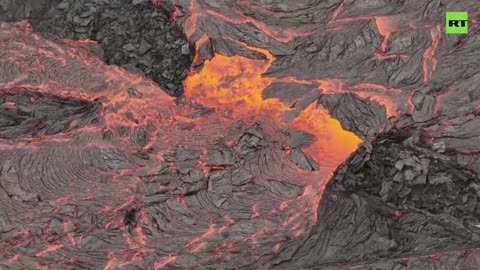 Mesmerizing eruption of Iceland's volcano