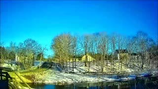 Timelapse - Sunny Winter Day in Maine - Sunrise to Sunset in 40 Seconds