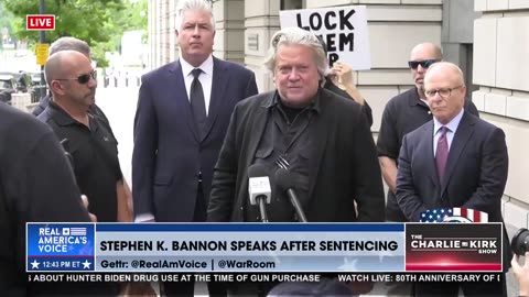 "They're not going to shut up MAGA!" - Steve Bannon speaks after court appearance