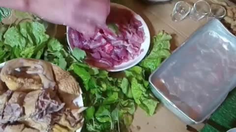 Lap pâté with buffalo soup of the Thai ethnic group in northwest Vietnam