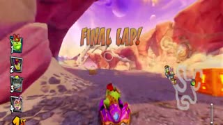 Crash Team Racing Nitro-Fueled - Caveman Zem Skin Gameplay