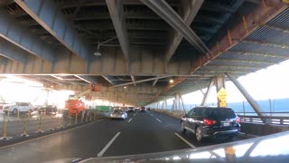 Queens Borough ED Koch Bridge Lower Roadway Driving Queens to Manhattan New York NYC (10-2021) 4K