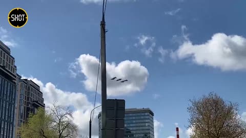 Rehearsal of the air part of the Victory Parade in Moscow