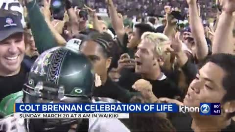 UH football player Colt Brennan celebration of life to be held in Waikiki