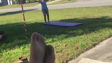 Hand stand practice