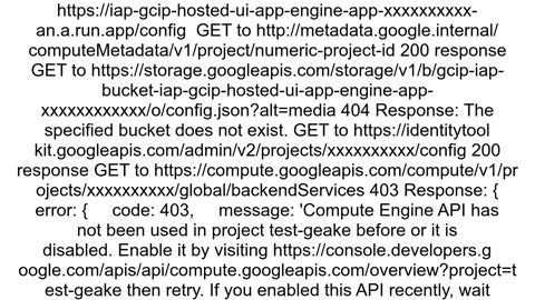 IAP GCIP integration results in HTTP 404 error on config resource