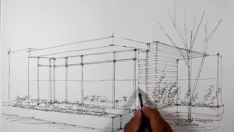 Draw A Tree On The Outside Of The Building