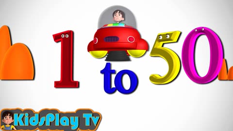 Kids Play Tv - Learn 1 to 50 Numbers for Kids Toddlers Children with UFO toy