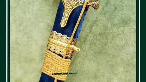 Gold inlay Damascus wedding sword