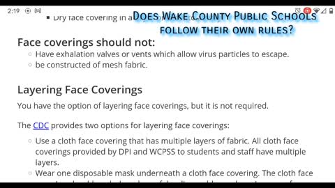 Does Wake County Public School Board Follow Their Mask Policy?