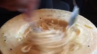 Pasta in a Cheese Wheel