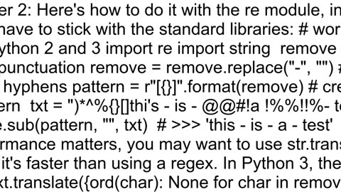 Python regex remove all punctuation except hyphen for unicode string