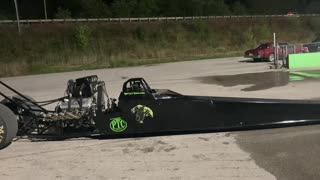 Outlaw Dragster Drag Racing Burnout