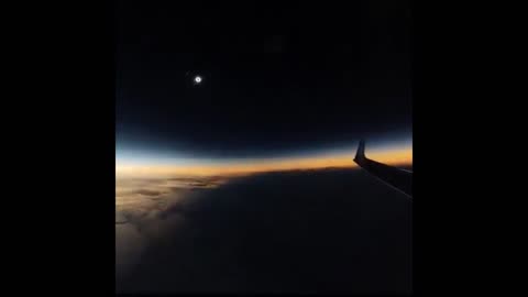 eclipse from aeroplane