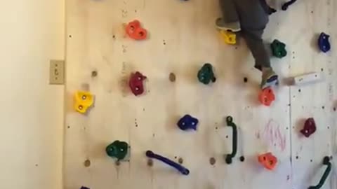 Father built his Brave kid a climbing wall to get him to stop climbing furniture