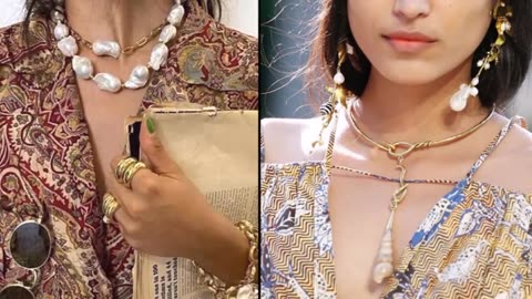 2022 Pearl Trends and Outfit Ideas. Pearl Jewelry, Accessories and Make-Up Ideas.