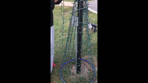 Lamppost Christmas Tree Lights