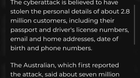 CYBER ATTACK - AUSTRALIA