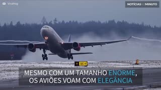 Imagens hipnotizantes de aviões em câmera lenta