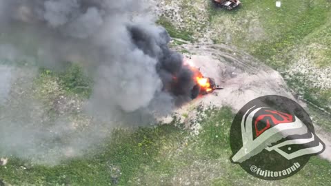 Russian Tanks Explode into Flames(Village of Belogorovka)