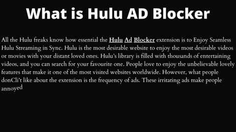 Hulu Ad Blocker
