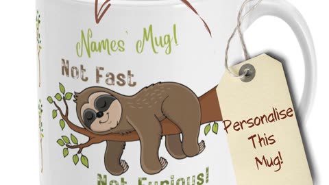 Personalised Not Fast Not Furious Ceramic Mug by Welovit ❤️