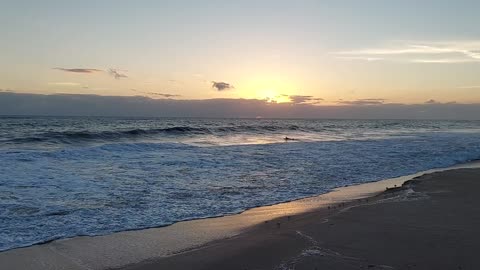 Waves and Birds on a January Morning at Vero Beach, FL