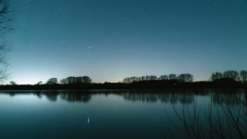 Starry sky on the evening pond!