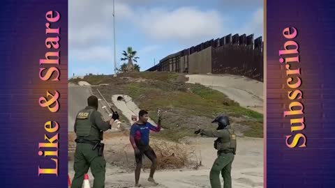 Border Patrol Agents in San Diego Sector tackle and arrest suspected smugglers at the border.