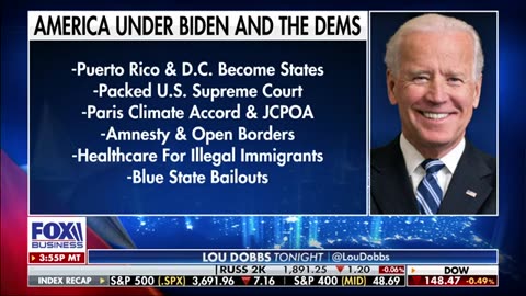 Lou Dobbs makes 'shocking' predictions about Biden's leadership