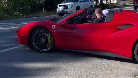 Ferrari 488 Spider Pullout and Take off!
