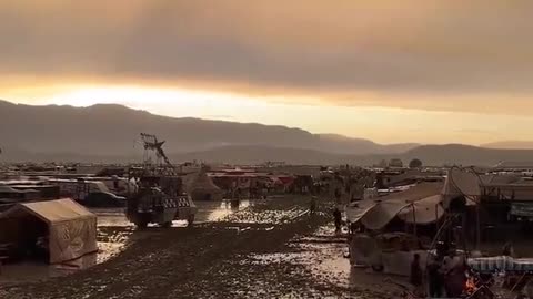 Tens of thousands of people at the Burning Man festival are stuck in the Desert