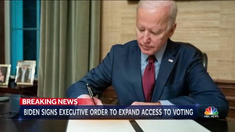 Biden Signs Executive Order To Expand Voting Access NBC Nightly News