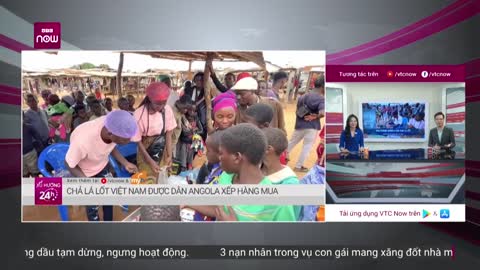 VTC Now | Lindo Vlogs tiếp tục giới thiệu tới người dân Angola món chả lá lốt của Việt Nam.